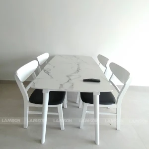 Bộ bàn ăn 4 ghế mặt đá Mango