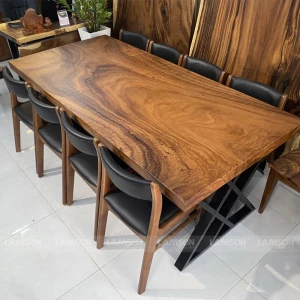 Bộ bàn ăn gỗ me tây 8 ghế Santiano