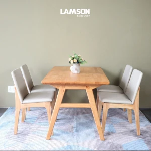 Bộ bàn ăn Lavender tự nhiên 4 ghế
