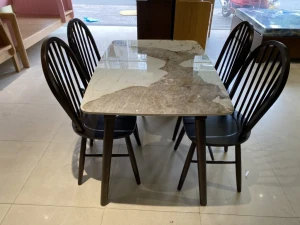 Bộ Bàn Ăn Pandora 120 + 4 Ghế: Thiết Kế Sang Trọng Tiện Lợi