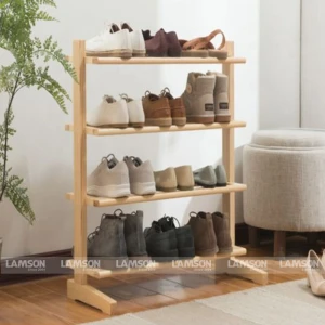 Giá Gỗ Để Giày 4 Tầng