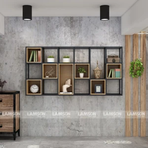Kệ sắt trang trí treo tường IRON #01 | Nội Thất Lam Sơn