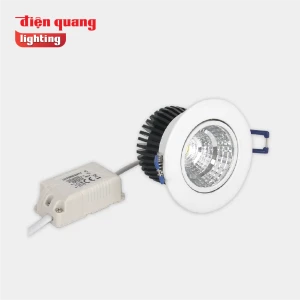 Bộ đèn LED chiếu điểm âm trần Điện Quang ĐQ LEDRSL02 07727 ( 7W, Ánh sáng vàng )