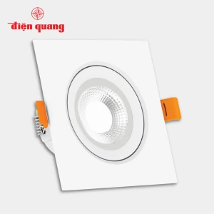 Bộ đèn LED downlight Điện Quang ĐQ LRD11 07765 95 (7W Ánh sáng trắng, vuông, 3.7inch)
