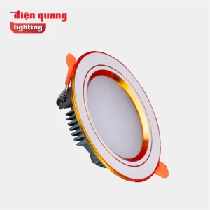 Bộ đèn LED Downlight Điện Quang ĐQ LRD17 09865 S90 V02 (9W, viền bạc, Ø90, Ánh sáng trắng, bầu kín)