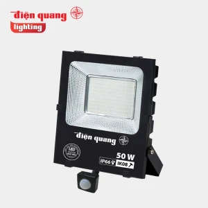 Bộ đèn LED pha cảm biến Điện Quang ĐQ LEDSFL01 50865 (50W, IP66, daylight, cảm biến PIR)