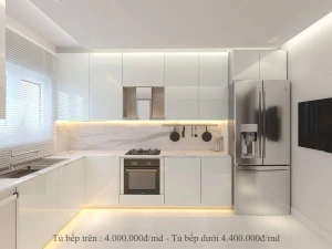 Tủ Bếp Gỗ Acrylic Rẻ Đẹp Tp.Hcm