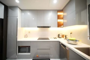 Bàn giao tủ bếp inox cánh acrylic nhà anh Tuấn, chung cư Mulberry, Mỗ Lao, Hà Đông