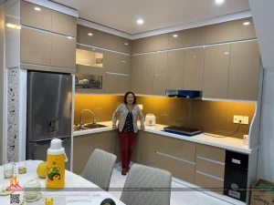Bàn giao tủ bếp nhựa acrylic nhà chú Tuyến, Đà Nẵng, Hải Phòng