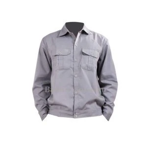 Quần Áo Bảo Hộ Lao Động Vải Kaki Dày Xám Ghi Chì Đẹp - QAK0013