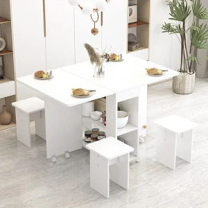 Bàn ăn gấp gọn, bàn ăn gỗ thiết kế thông minh GHC-41222