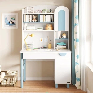 Bàn học sinh kèm giá sách thiết kế trẻ trung GHS-42012