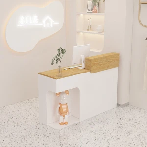 Bàn lễ tân gỗ MDF thiết kế độc đáo GHS-41646