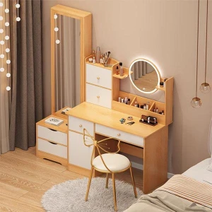 Bàn trang điểm có gương đèn led gỗ MDF GHS-41909