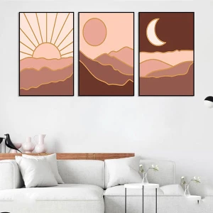 Bức tranh mặt trời mọc và phong cảnh GHX-6009