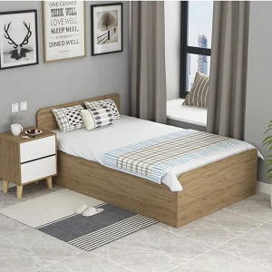 Giường đơn bằng gỗ công nghiệp thiết kế đơn giản GHS-9204