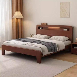 Giường gỗ tự nhiên hiện đại đơn giản GHS-9278