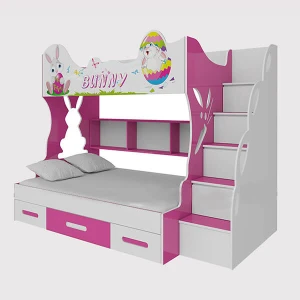 Giường hai tầng hình thỏ Bunny loại 1m4 GHB-221
