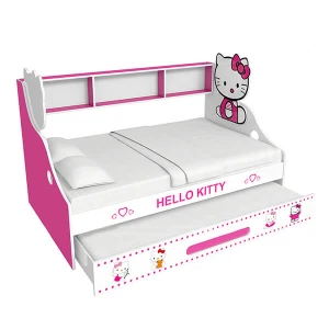 Giường hai tầng lùn Hello Kitty loại 1m4 GHB-225