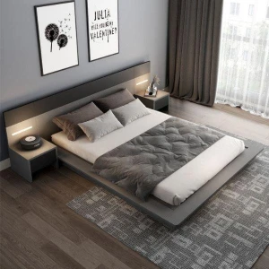 Giường ngủ gỗ hiện đại kèm tủ đầu giường GHY-506