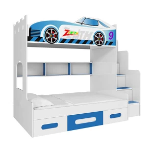 Giường ngủ hai tầng cho bé hình ôtô loại 1m4 GHB-219
