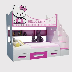 Giường ngủ hai tầng Hello Kitty loại 1m4 GHB-215