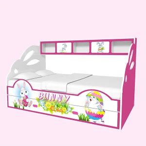 Giường ngủ hai tầng lùn thỏ Bunny loại 1m4 GHB-227