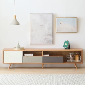 Kệ tivi gỗ sồi tự nhiên cao cấp GHS-3411