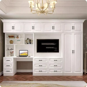 Kệ tủ tivi phòng ngủ kèm bàn làm việc, tủ áo GHS-52098