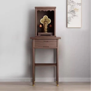 Mẫu bàn thờ đơn giản gỗ tự nhiên sồi GHS-52326