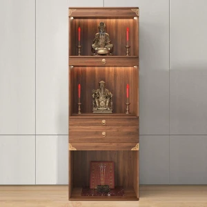 Mẫu bàn thờ gỗ công nghiệp 3 tầng đẹp GHS-52342