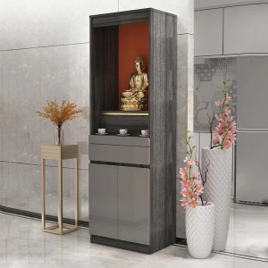 Mẫu bàn thờ phật đơn giản ấn tượng GHS-52345