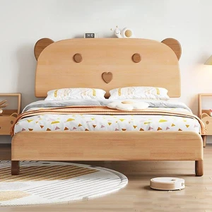 Mẫu giường cá nhân cho bé bằng gỗ hiện đại GHS-9335