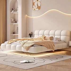 Mẫu giường nệm đẹp nữ tính GHS-9353 (màu theo catalouge)