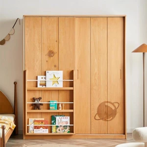 Mẫu tủ đứng đẹp kết hợp kệ trang trí GHS-52308