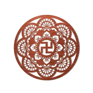 Tấm ốp tường bàn thờ chữ vạn CNC GHS-701