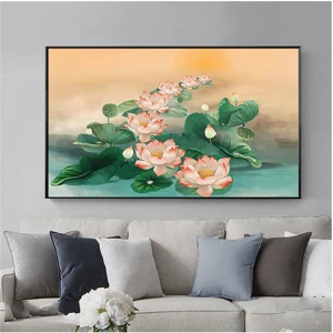 Tranh phong cảnh đẹp hoa sen treo tường GHX-6059