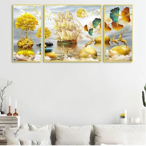 Tranh trang trí đẹp hình thuyền buồm GHX-6068