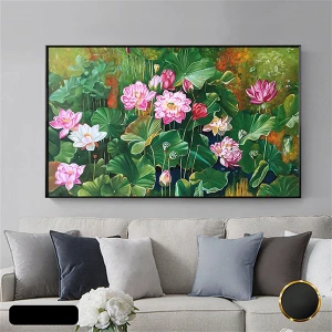 Tranh treo tường hoa sen mẫu mới GHX-6062