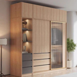 Tủ áo cánh kính cường lực sang trọng GHS-52137