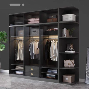 Tủ áo quần nhôm kính đẹp hiện đại GHS-52085