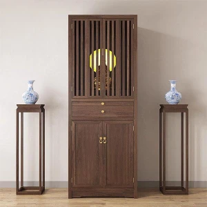 Tủ bàn thờ chung cư nhỏ gỗ tự nhiên GHS-52302