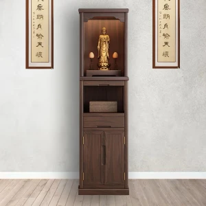 Tủ đựng đồ thờ cúng gỗ sồi tự nhiên GHS-52325