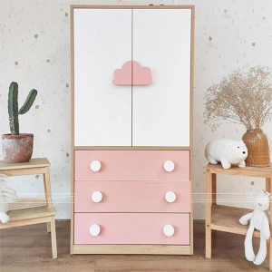 Tủ đựng quần áo cho bé gái bằng gỗ GHS-52293