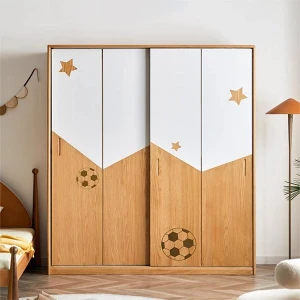 Tủ gỗ treo quần áo trẻ em cao cấp GHS-52307