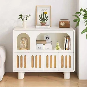 Tủ kệ sách gỗ đẹp phối màu nhẹ nhàng GHS-2640