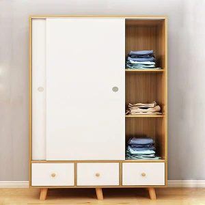 Tủ quần áo cánh lùa tiện dụng bằng gỗ công nghiệp MDF GHS-51166