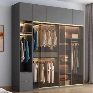 Tủ quần áo cửa kính lùa sang trọng GHS-52133