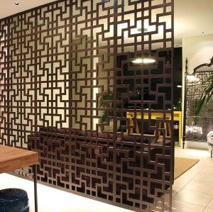 Vách ngăn CNC phòng khách gia đình họa tiết đơn giản GHO-5185