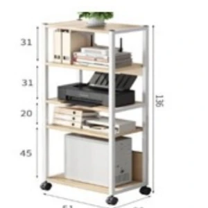 Giá sách khung sắt 5 tầng màu gỗ sáng